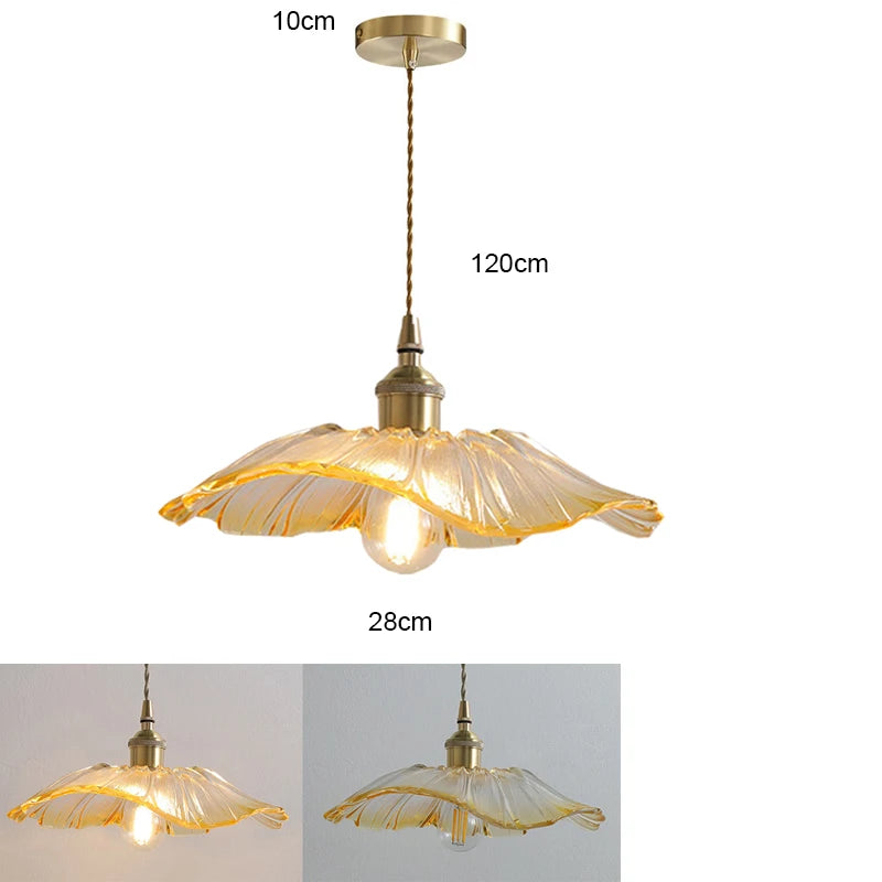 Home Decoration Lighting Retro Pendant Lamp Glass Hanging Lamp Living Room Dining Kitchen Island Chandelier Indoor Ceiling Light