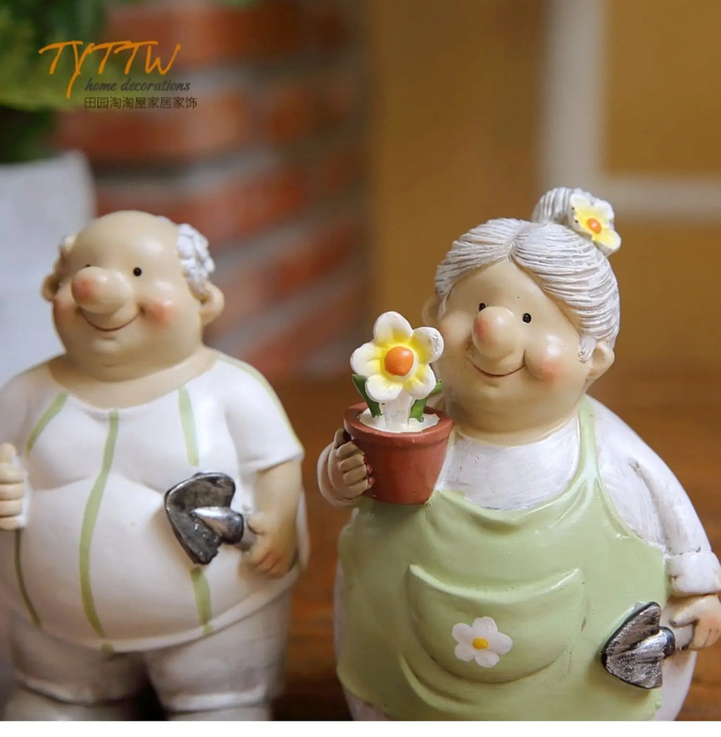 Home Decor For Grandma Room Decoration Marriage Grandpa's Home Decoration Elderly Couple Loving Old Grandpa and Grandma Doll