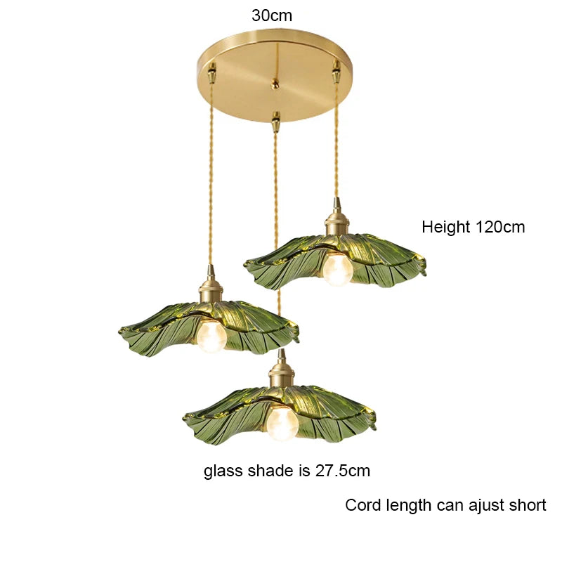 Home Decoration Lighting Retro Pendant Lamp Glass Hanging Lamp Living Room Dining Kitchen Island Chandelier Indoor Ceiling Light