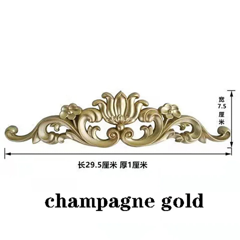 Home Decoration Soft Corner Flower Non-Wood Carving Carving Decal Corner Long Inlaid Decal Door Furniture Wood Carving Decoratio