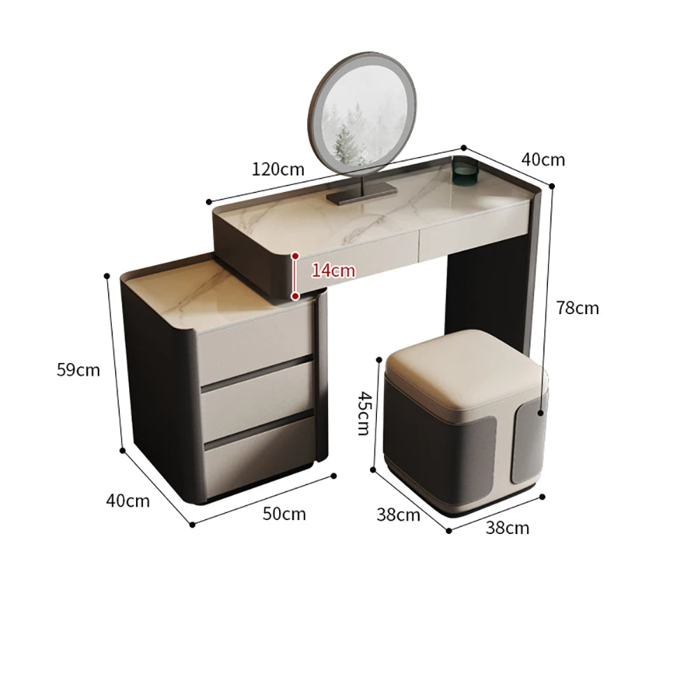 Decoration Drawer Vanity Table Living Room Modern Vanity Table Dresser Coiffeuse Avec Miroir Et Tabouret Bedroom Furniture