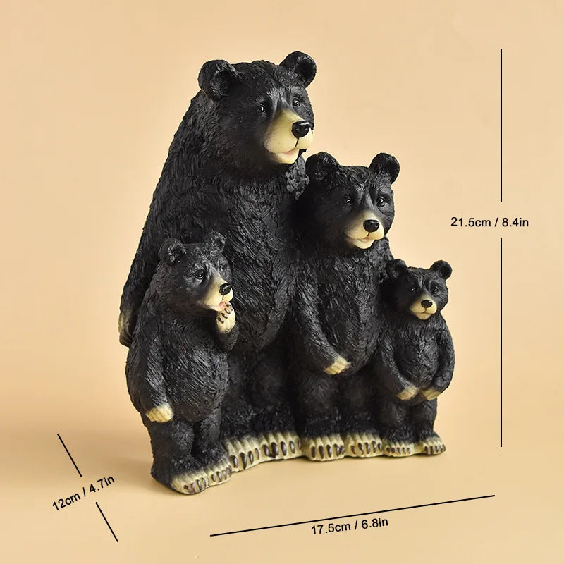 Black Bear Display Home Living Room TV Cabinet Porch Decoration Home Decor Desk Accessories