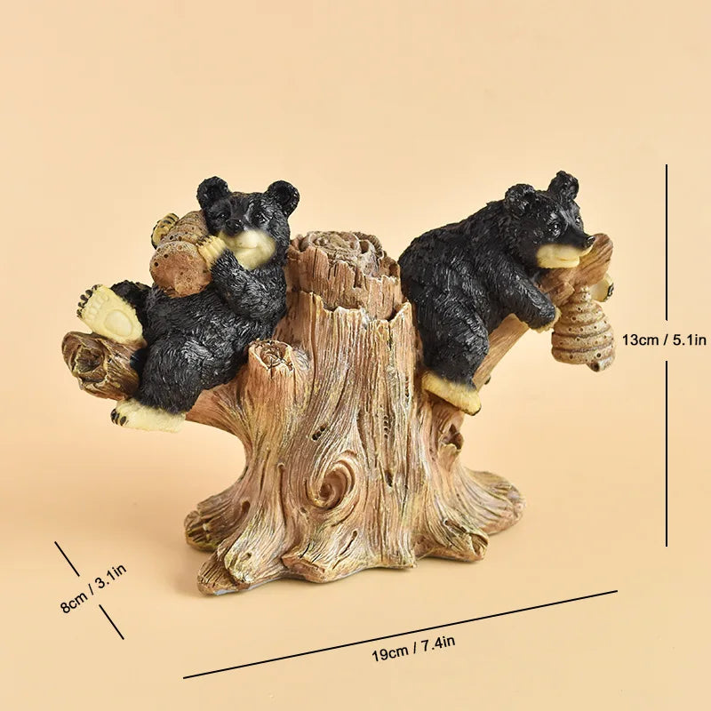 Black Bear Display Home Living Room TV Cabinet Porch Decoration Home Decor Desk Accessories