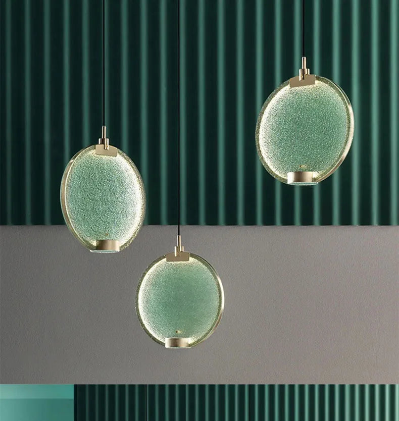 Horo pendant light led Round White Pink light Art Deco Gold Metal glass lamp For Dining Room spot lamp Kitchen Bedside Lamp