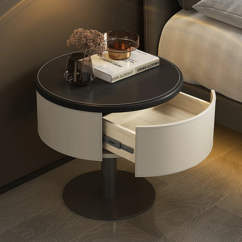 Design Unique Trendy Bedside Table Creative Style Simple Glamour Night Table Luxury Elegant Mesita De Noche Bedroom Furniture