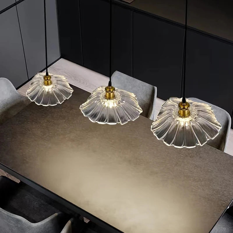 Home Decoration Lighting Retro Pendant Lamp Glass Hanging Lamp Living Room Dining Kitchen Island Chandelier Indoor Ceiling Light