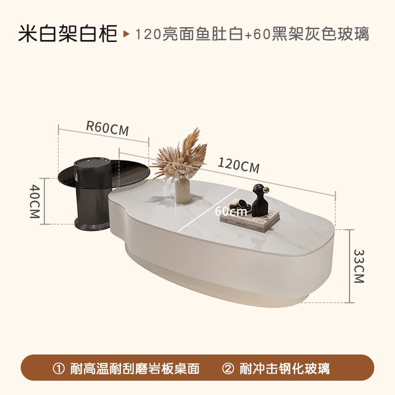 Modern Simple Coffee Table Decor Luxury Unique Design Coffee Table Premium Effect Table Basse De Salon Living Room Furniture