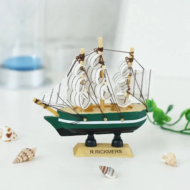 Reteo Mediterranean Style  Boat Ship Wood Crafts Party Home Room Decoration Ornaments