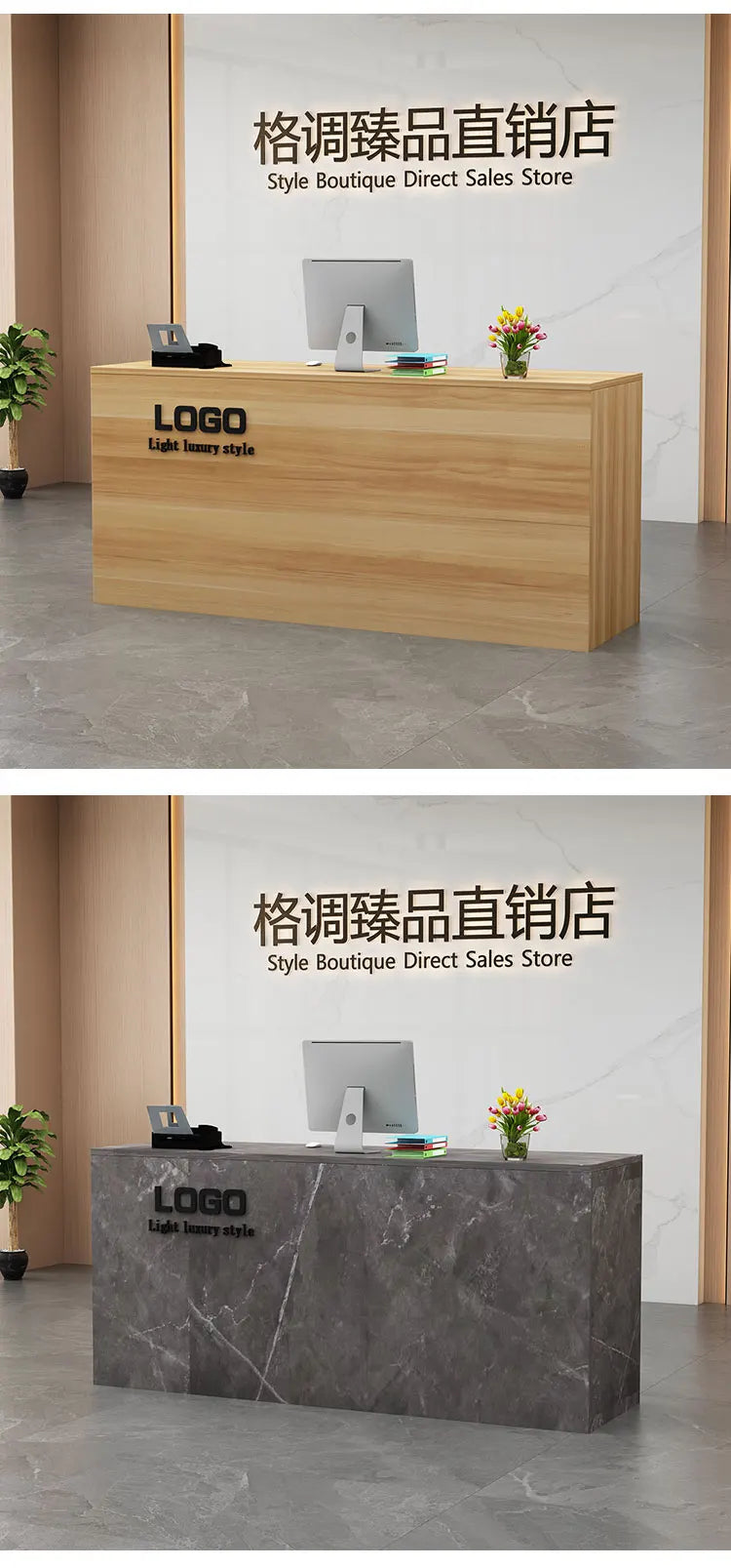 Display Modern Reception Desks Decorations Beauty Salon Reception Desks Checkout Counter Mostrador Negocio Commercial Furniture