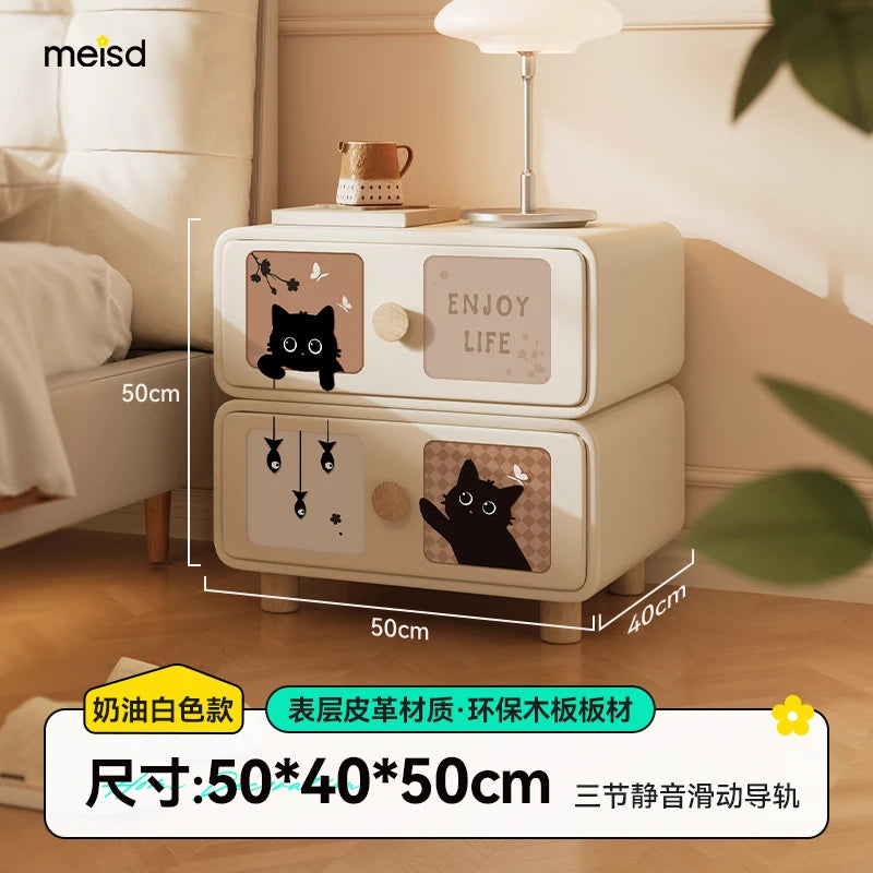 Decoratio Modern Night Table Elegant Minimalist Aesthetic Drawers Nightstand Cute Organize Mesitaa De Noche Bedroom Furniture