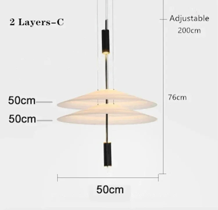 Designer Personality LED Hanging Lamp Flying Saucer Home Decor Denmark Dining Table Bar Living Room UFO Pendant Lamps