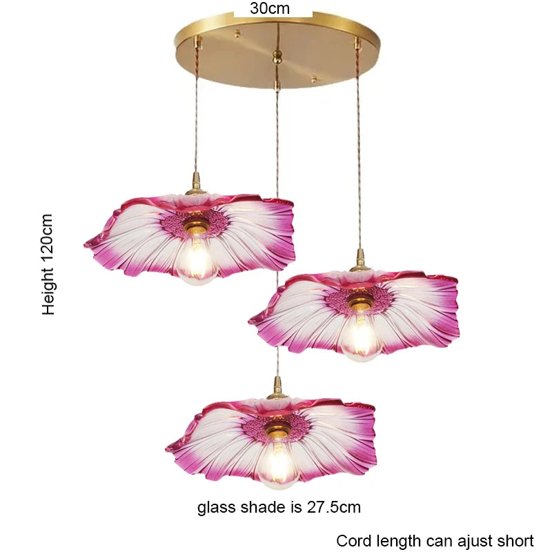 Home Decoration Lighting Retro Pendant Lamp Glass Hanging Lamp Living Room Dining Kitchen Island Chandelier Indoor Ceiling Light