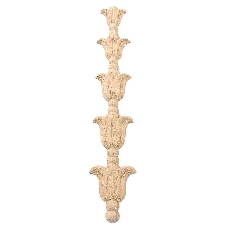Wood Carved Corner Onlay Applique Unpainted Frame Decal For Home Furniture Decor Style:1 -AT64