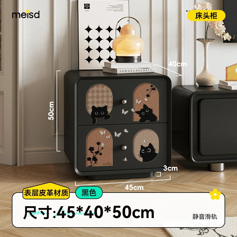 Decoratio Modern Night Table Elegant Minimalist Aesthetic Drawers Nightstand Cute Organize Mesitaa De Noche Bedroom Furniture