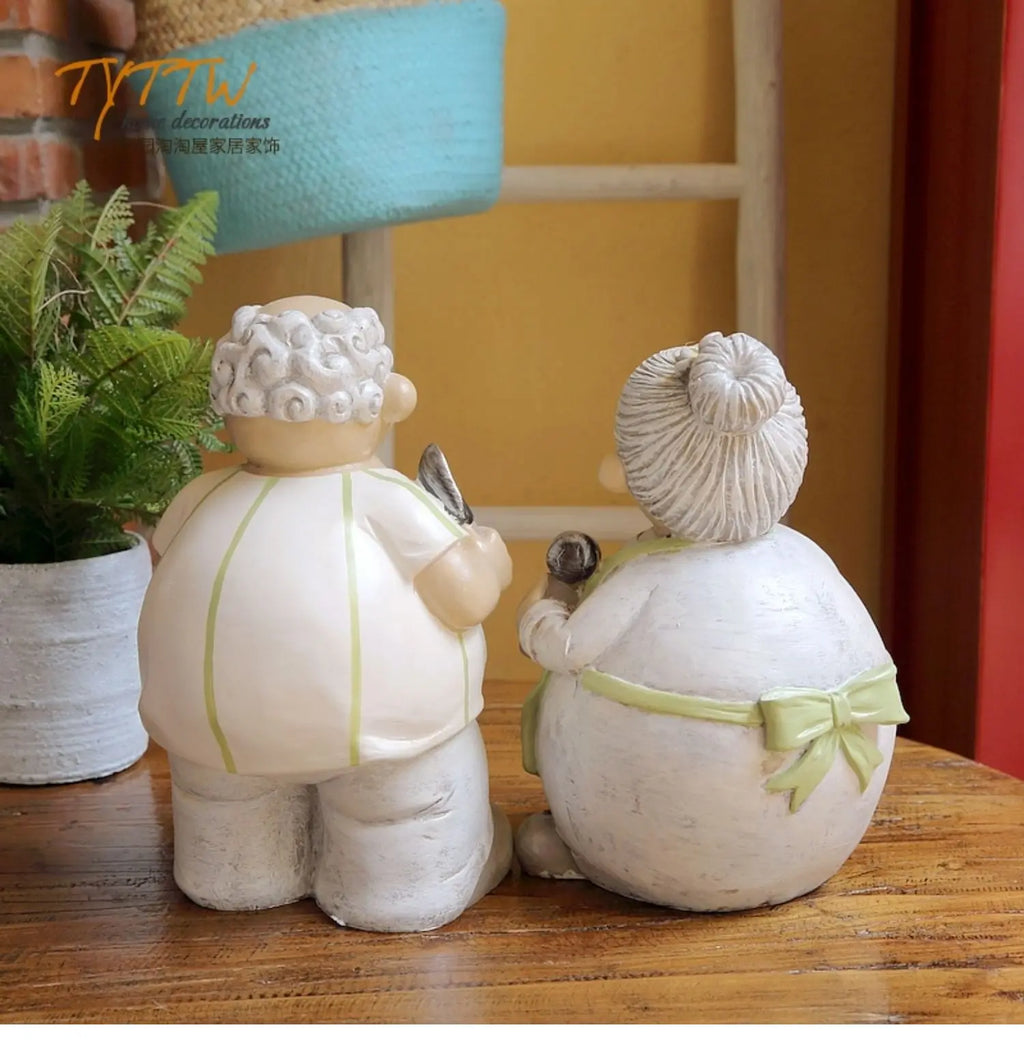Home Decor For Grandma Room Decoration Marriage Grandpa's Home Decoration Elderly Couple Loving Old Grandpa and Grandma Doll