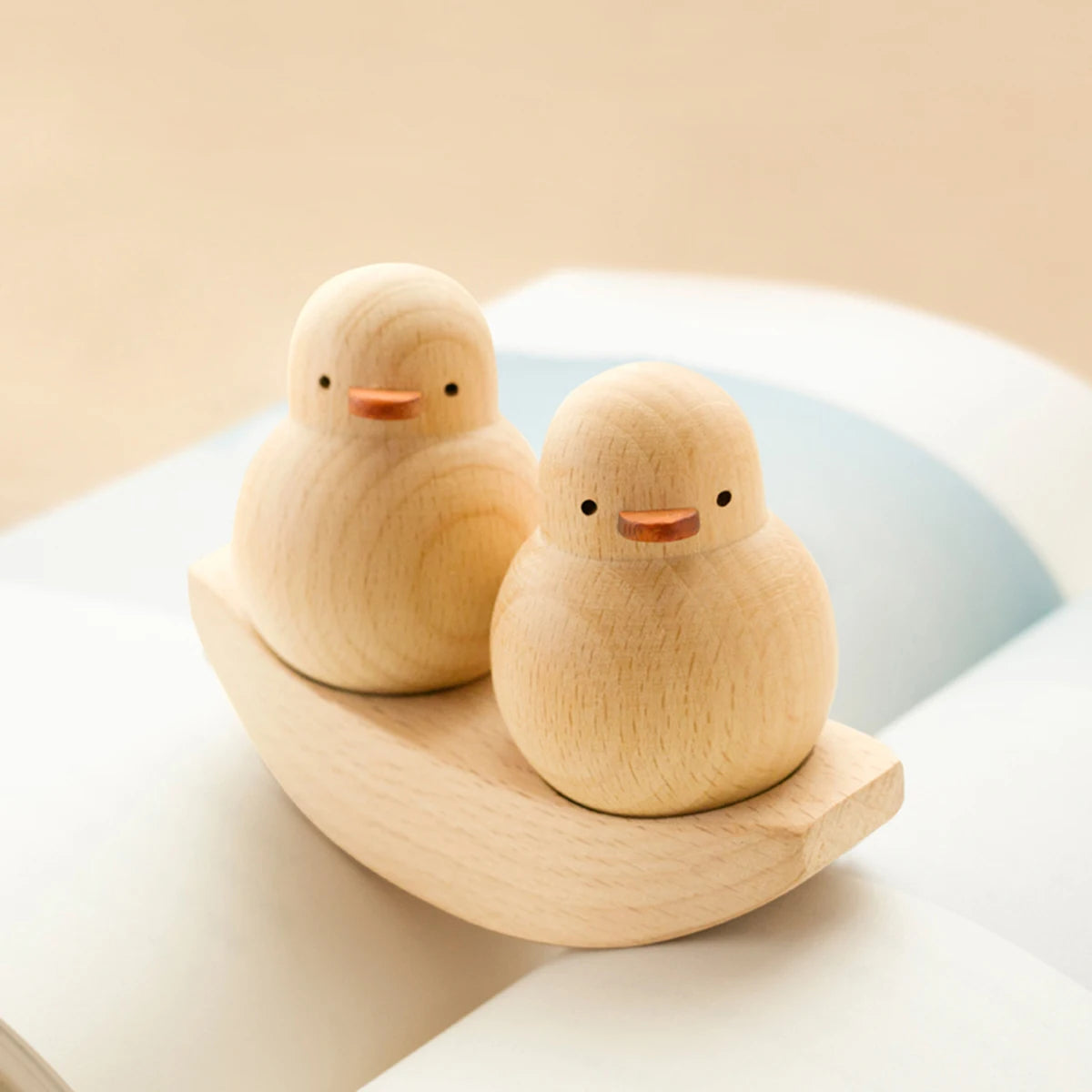 Decorative Office Desktop Wooden Wind Wooden Ducks Friendship