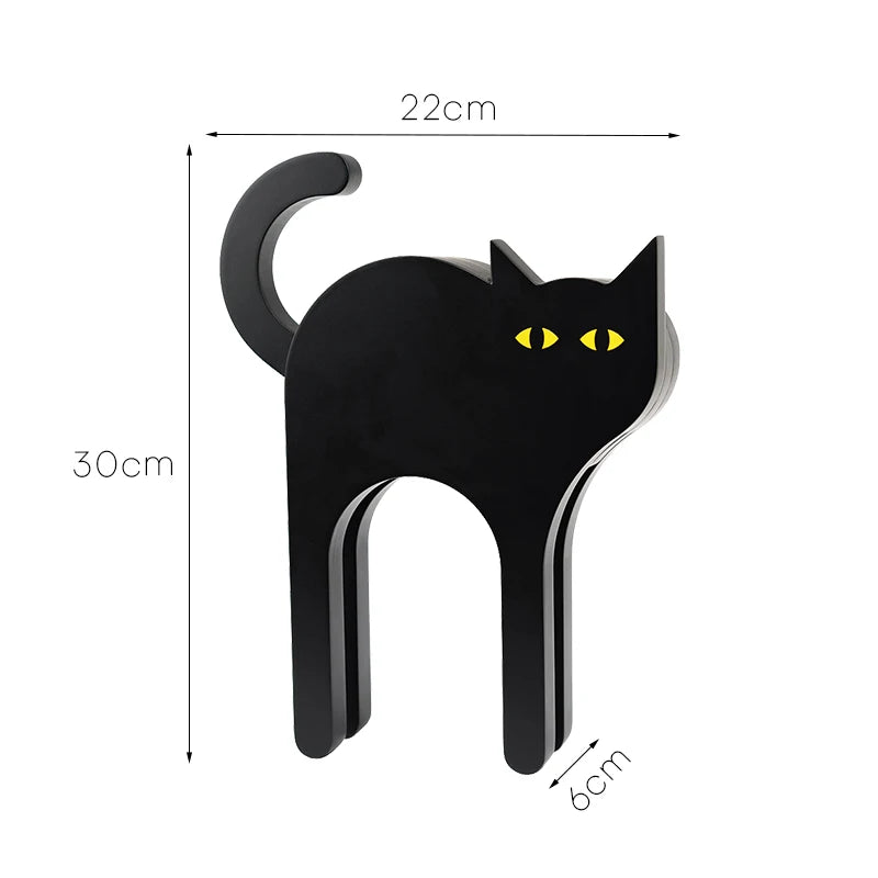 Black Cat Decoration Wall Desktop Nordic Ins Style Creative Home Modern Style Bedroom Living Room Coffee Table Home Accessories
