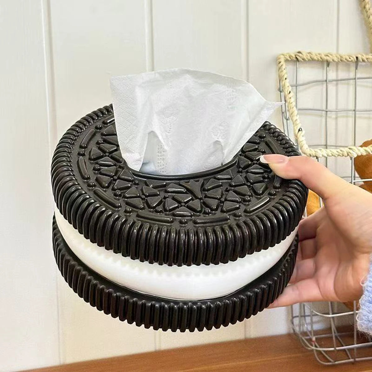 Creative Oreo tissue box, living room, home, desktop decoration, paper box