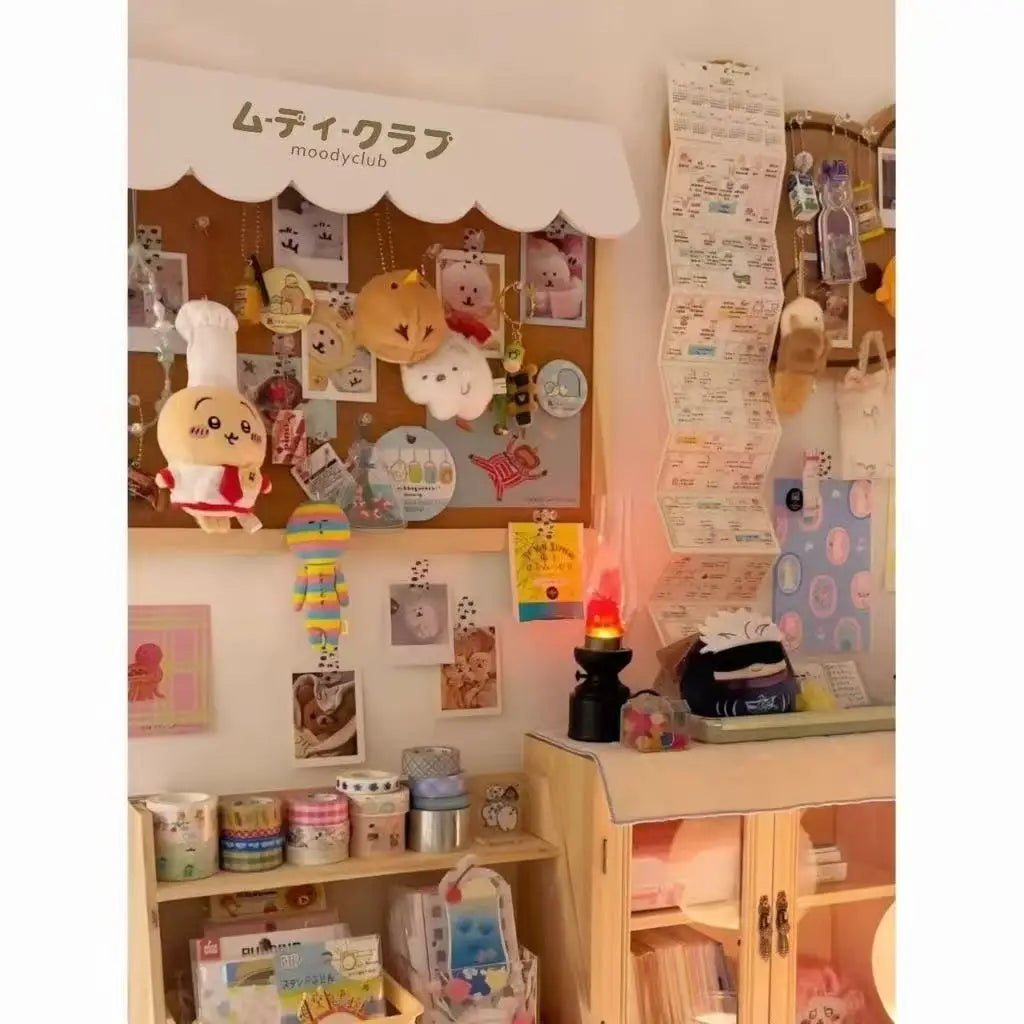 New DIY Cute Dessert House Cork Message Board Home Dormitory Jewelry Wooden Storage Board Wall Decorative Board Room Decoration