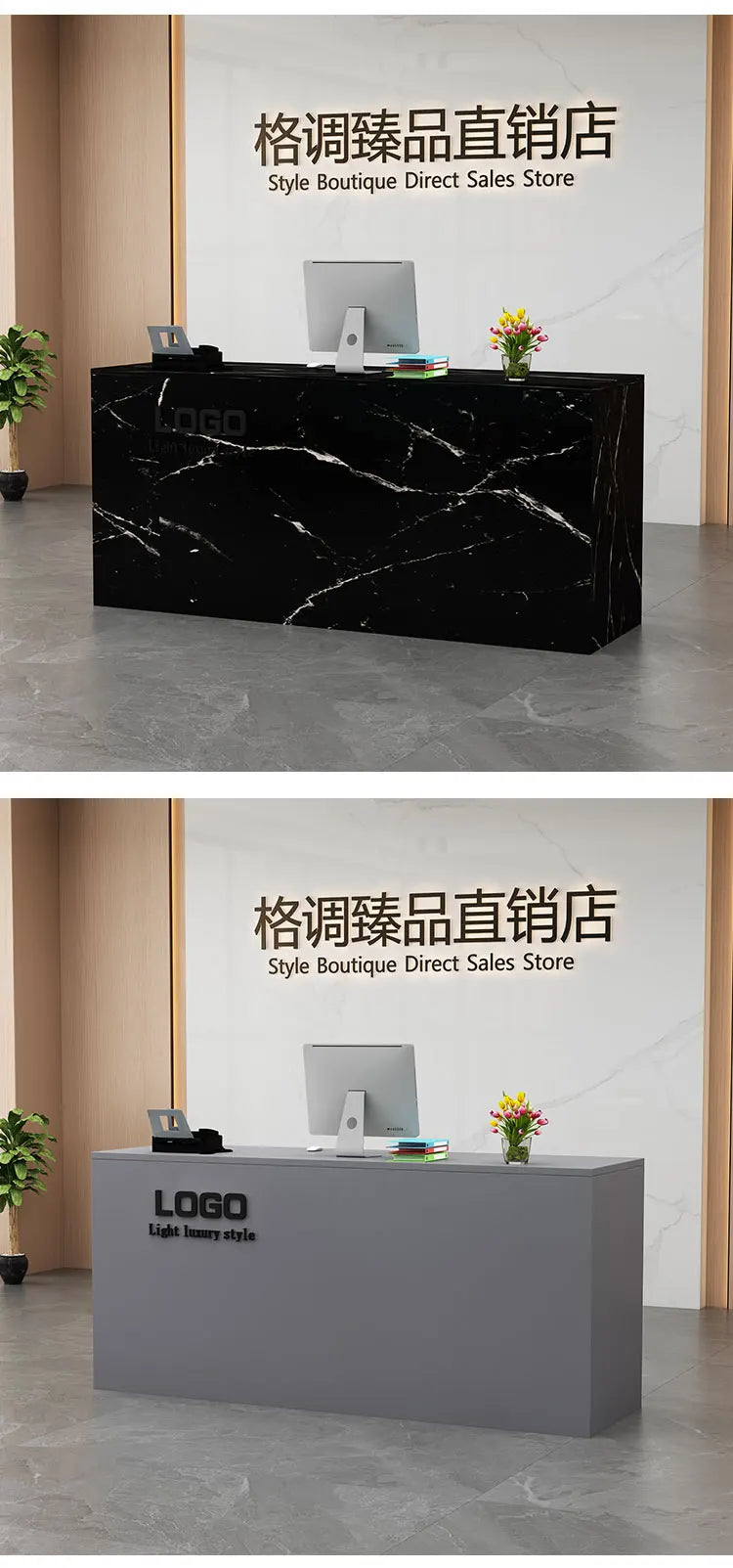 Display Modern Reception Desks Decorations Beauty Salon Reception Desks Checkout Counter Mostrador Negocio Commercial Furniture