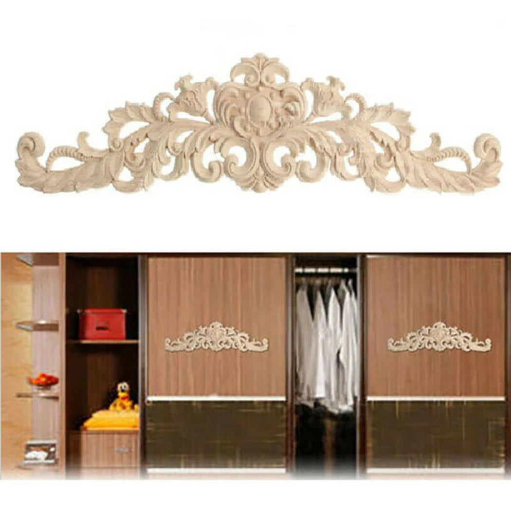Wooden Carved Applique Furniture Mouldings Decal DIY Corner Onlay Decoration Frame Cupboard Cabinet Decal Furiture Decor
