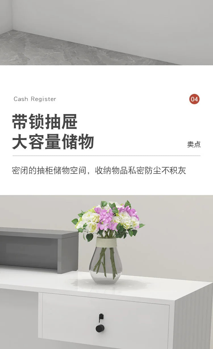 Decoration Reception Desks Displaycheckout Counter Reception Desks Beauty Salon Mostrador Negocio Commercial Furniture