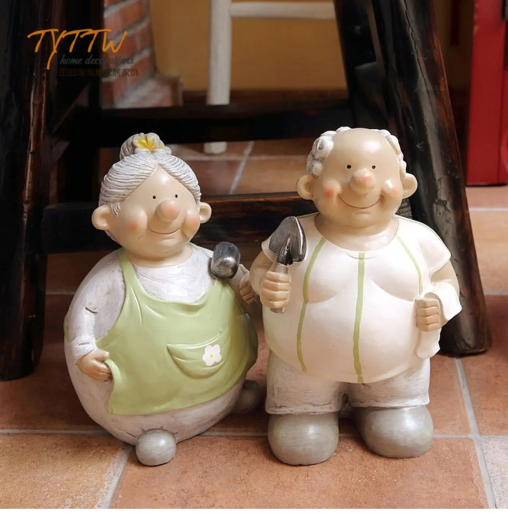 Home Decor For Grandma Room Decoration Marriage Grandpa's Home Decoration Elderly Couple Loving Old Grandpa and Grandma Doll