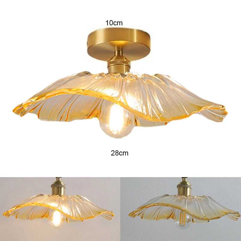 Home Decoration Lighting Retro Pendant Lamp Glass Hanging Lamp Living Room Dining Kitchen Island Chandelier Indoor Ceiling Light