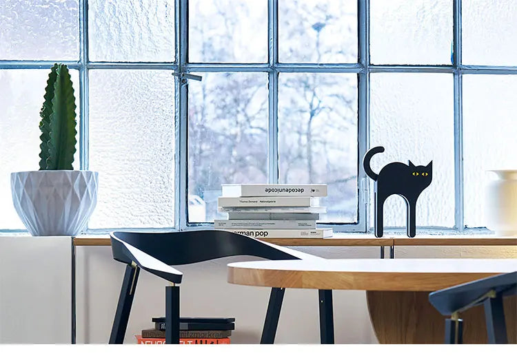 Black Cat Decoration Wall Desktop Nordic Ins Style Creative Home Modern Style Bedroom Living Room Coffee Table Home Accessories