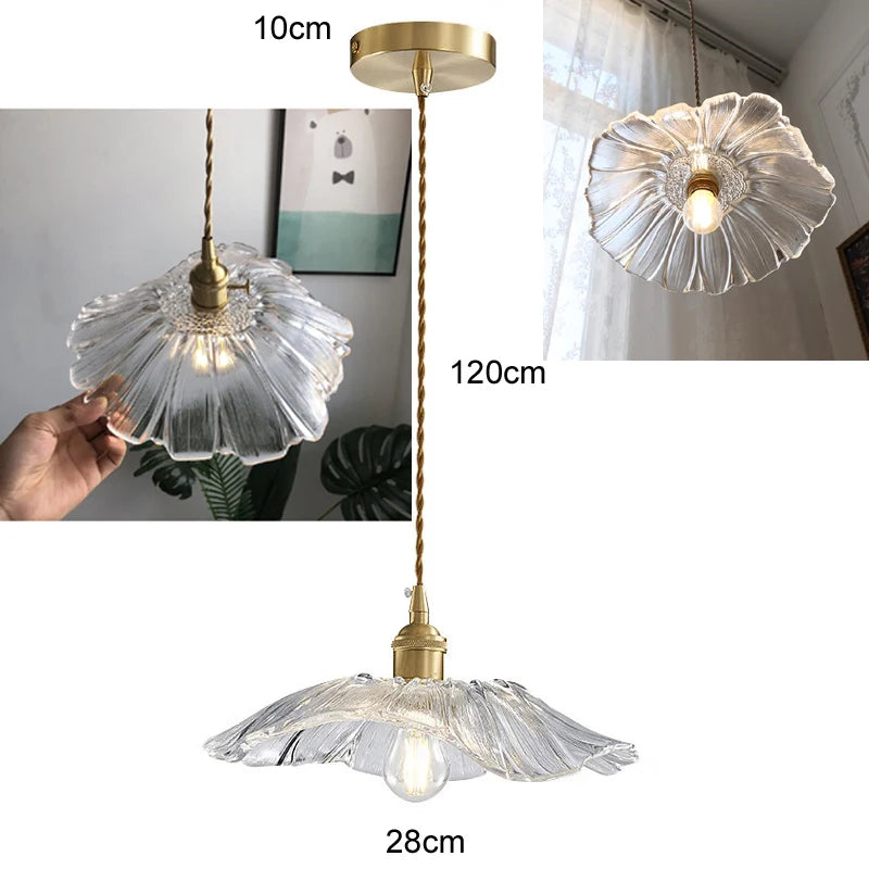 Home Decoration Lighting Retro Pendant Lamp Glass Hanging Lamp Living Room Dining Kitchen Island Chandelier Indoor Ceiling Light