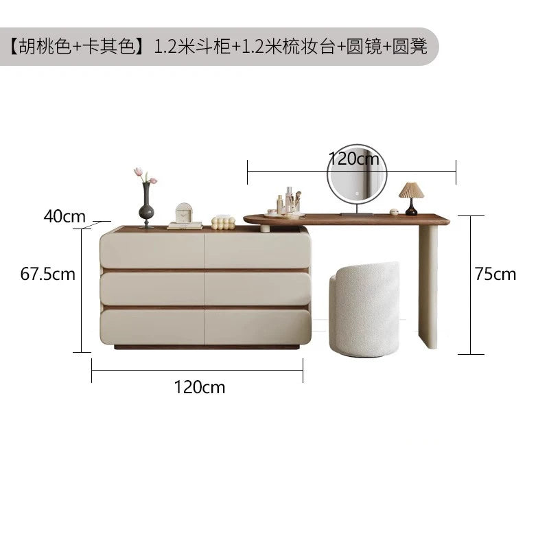 Makeup Desk Dressing Table Trendy Nordic Glamour Simple Style Design Vanity Table Space Saving Penteadeira Bedroom Furniture