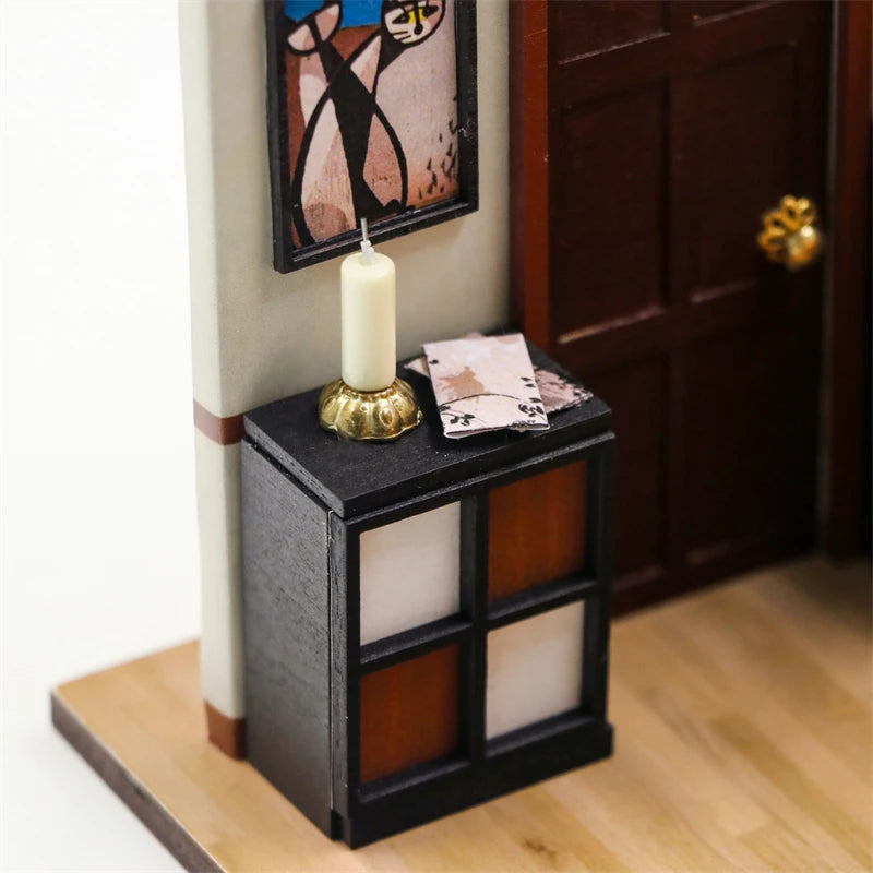 DIY Wooden Central Perk Cafe Casa Miniature Building Kits Bookend With Lights Assembled Bookshelf Home Decoration Friends Gifts