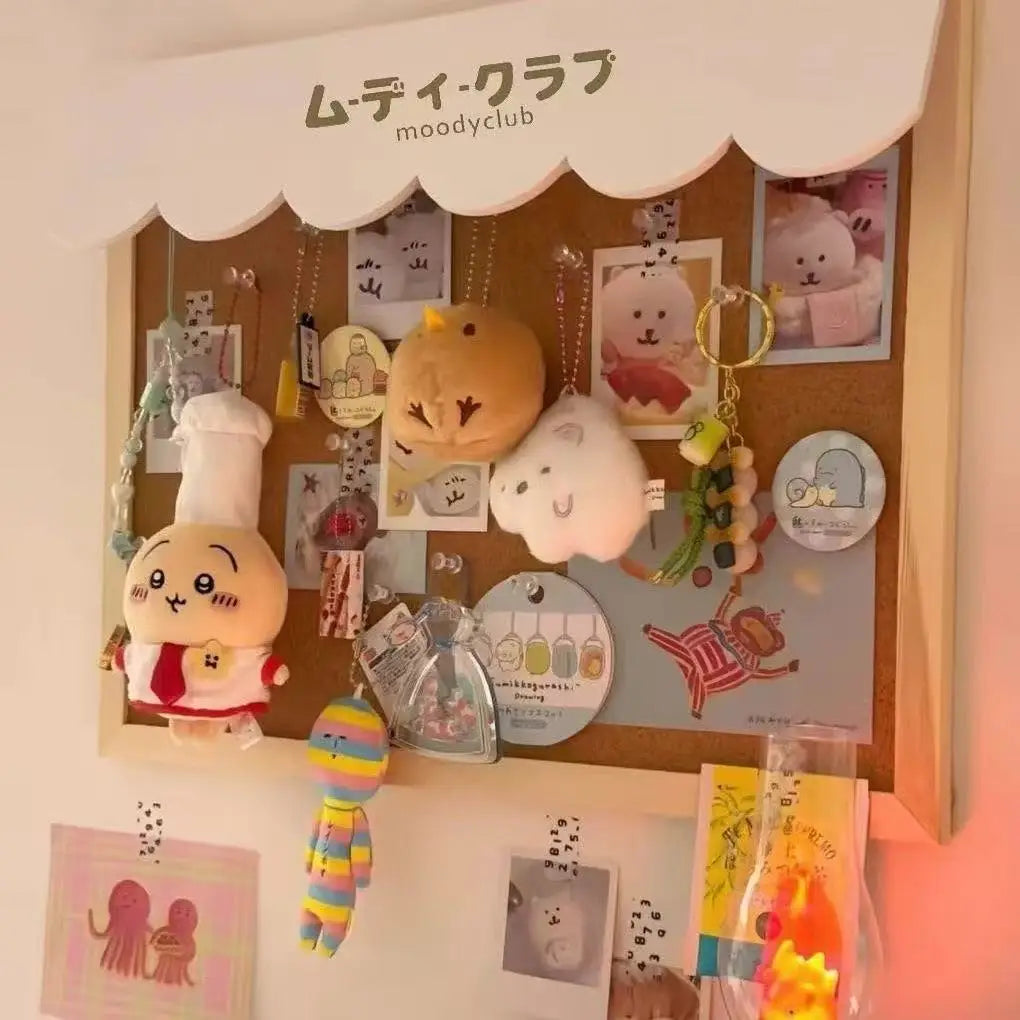 New DIY Cute Dessert House Cork Message Board Home Dormitory Jewelry Wooden Storage Board Wall Decorative Board Room Decoration