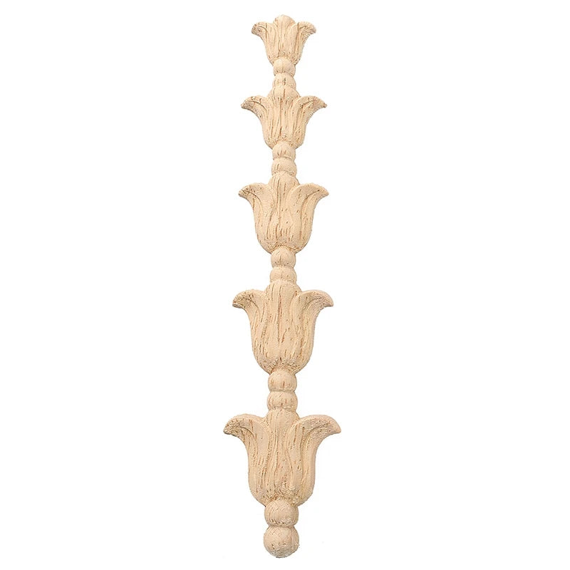 Wood Carved Corner Onlay Applique Unpainted Frame Decal For Home Furniture Decor Style:1 -AT64