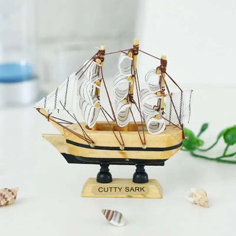 Reteo Mediterranean Style  Boat Ship Wood Crafts Party Home Room Decoration Ornaments