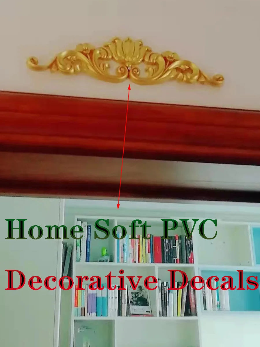 Home Decoration Soft Corner Flower Non-Wood Carving Carving Decal Corner Long Inlaid Decal Door Furniture Wood Carving Decoratio