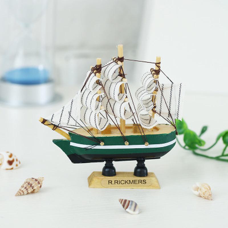 Reteo Mediterranean Style  Boat Ship Wood Crafts Party Home Room Decoration Ornaments