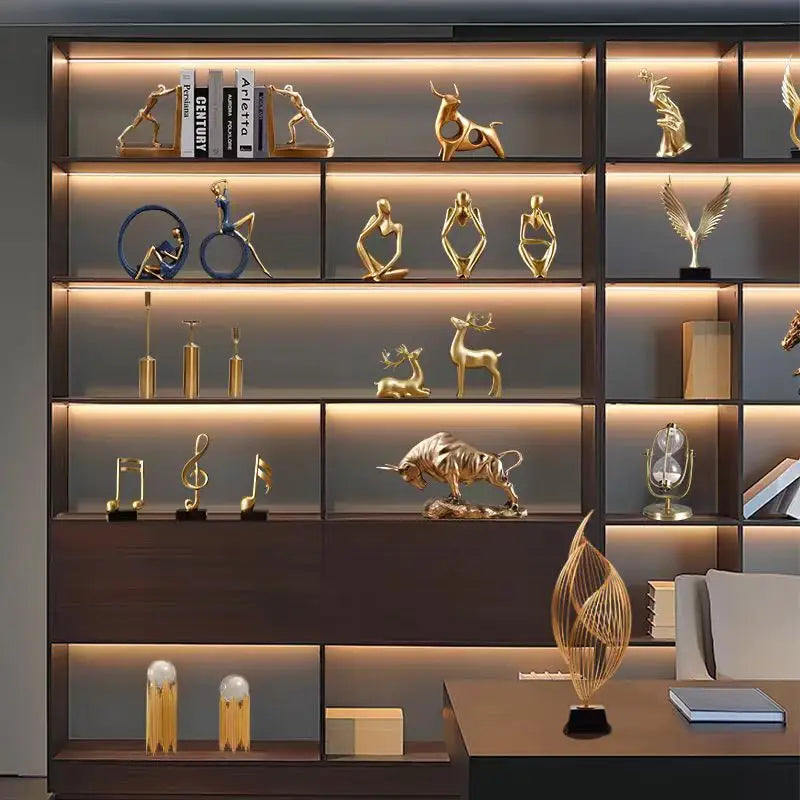 2024 Modern Home Decor  Luxury Glass Sculpture for Living Room TV Cabinet Office Desk Art Display