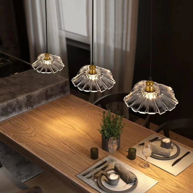 Home Decoration Lighting Retro Pendant Lamp Glass Hanging Lamp Living Room Dining Kitchen Island Chandelier Indoor Ceiling Light
