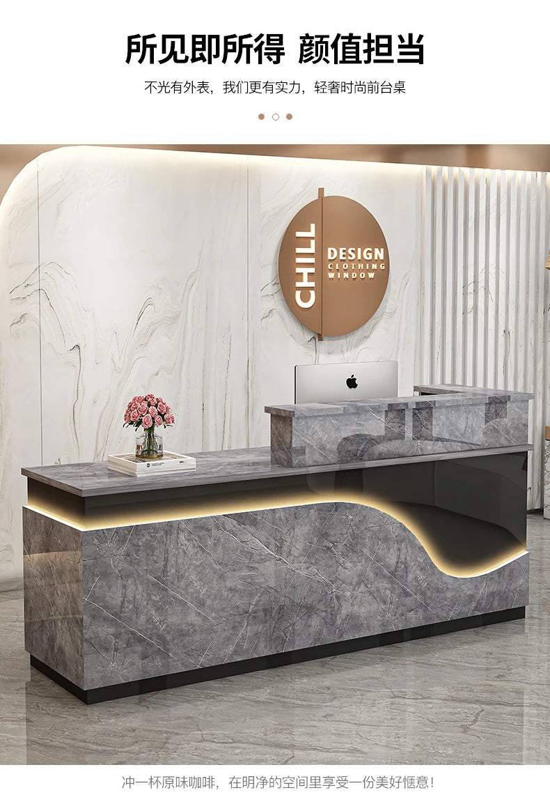 Display Kitchen Reception Desks Decorations Counter Desk Reception Desks Beauty Salon Mostrador Negocio Commercial Furniture