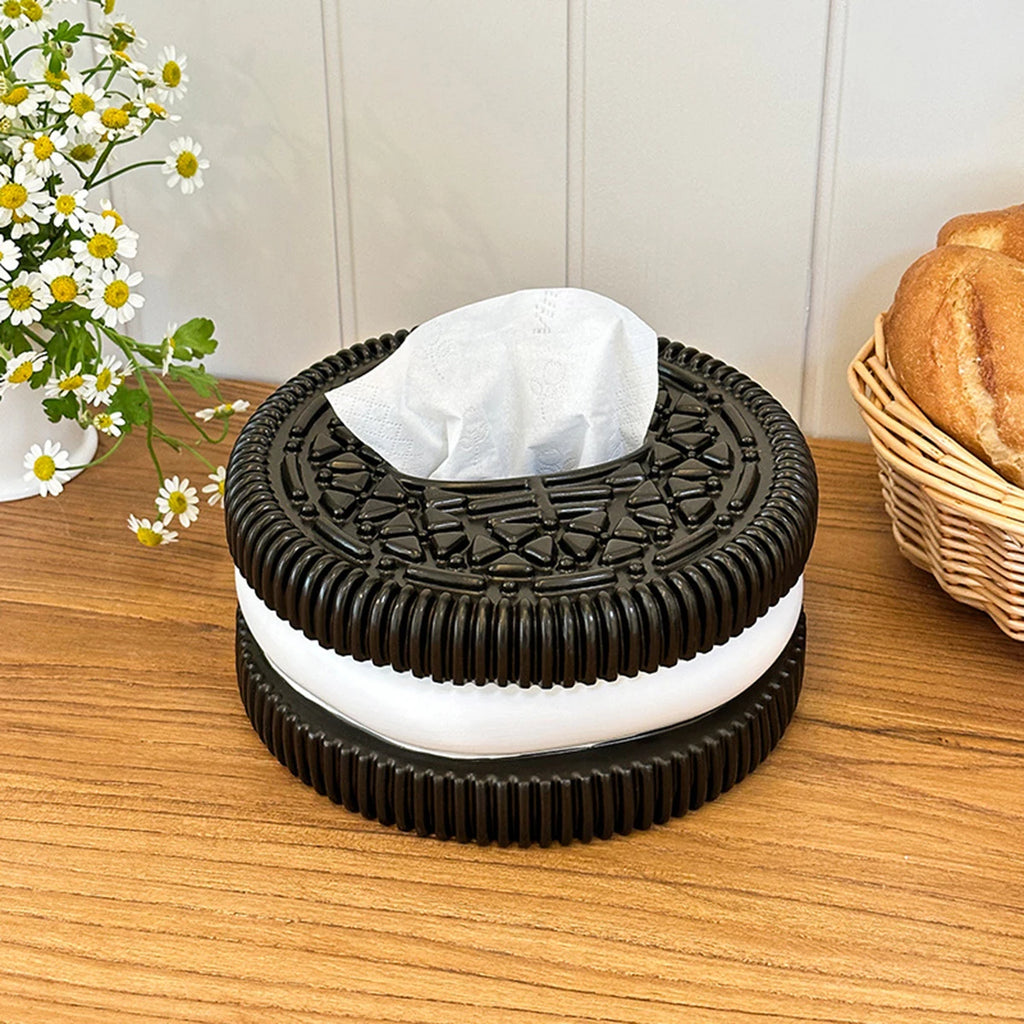 Creative Oreo tissue box, living room, home, desktop decoration, paper box