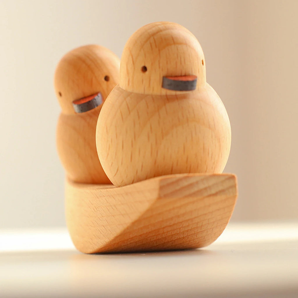 Decorative Office Desktop Wooden Wind Wooden Ducks Friendship