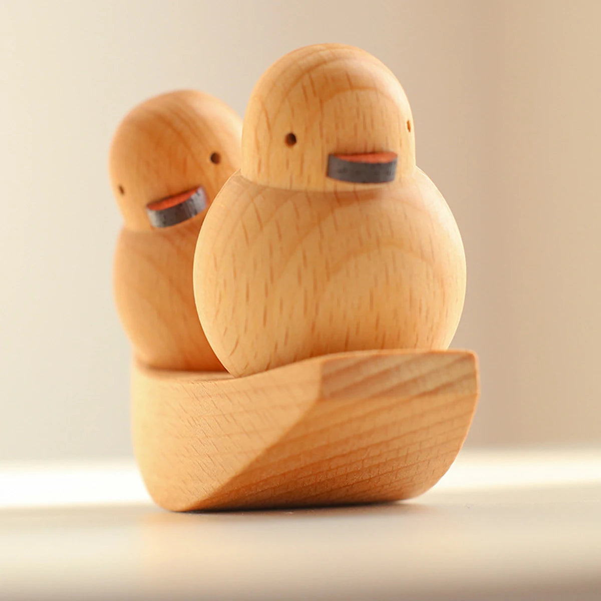 Decorative Office Desktop Wooden Wind Wooden Ducks Friendship