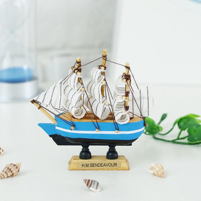 Reteo Mediterranean Style  Boat Ship Wood Crafts Party Home Room Decoration Ornaments
