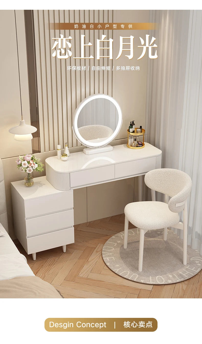 Decoration Vanity Table Bedroom Modern Storage Vanity Table Dresser Drawer Coiffeuse De Chambre Maquillage Bedroom Furniture