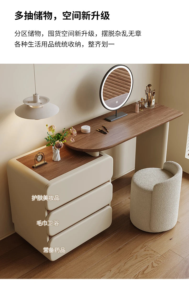 Makeup Desk Dressing Table Trendy Nordic Glamour Simple Style Design Vanity Table Space Saving Penteadeira Bedroom Furniture