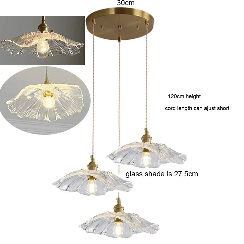 Home Decoration Lighting Retro Pendant Lamp Glass Hanging Lamp Living Room Dining Kitchen Island Chandelier Indoor Ceiling Light