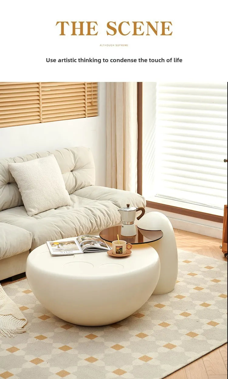 Clear Small Coffee Table Modern Design Balcony Round Coffee Table Living Room Bedroom Mesa De Centro De Sala Room Furniture