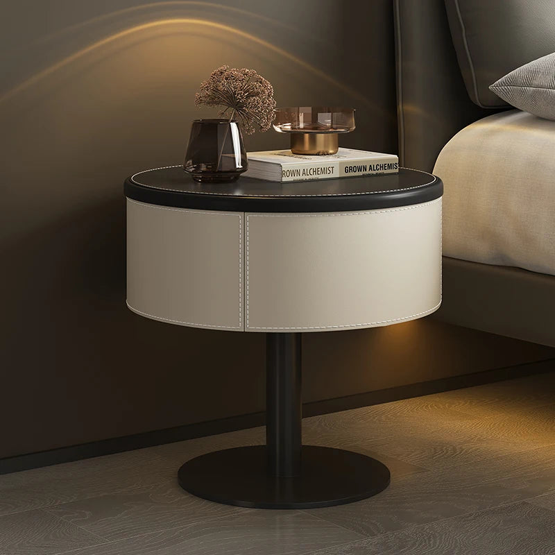 Design Unique Trendy Bedside Table Creative Style Simple Glamour Night Table Luxury Elegant Mesita De Noche Bedroom Furniture