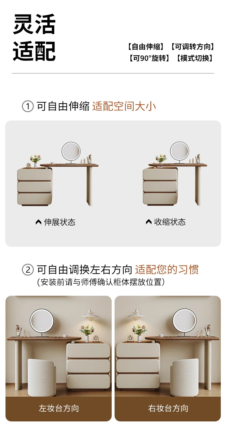 Makeup Desk Dressing Table Trendy Nordic Glamour Simple Style Design Vanity Table Space Saving Penteadeira Bedroom Furniture